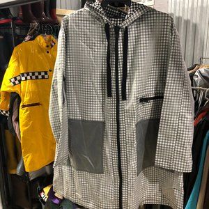 Rachel Roy NWOT gingham check plus size women's raincoat